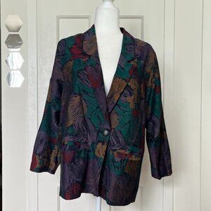 Vintage Style Colorful Blazer - Size XL